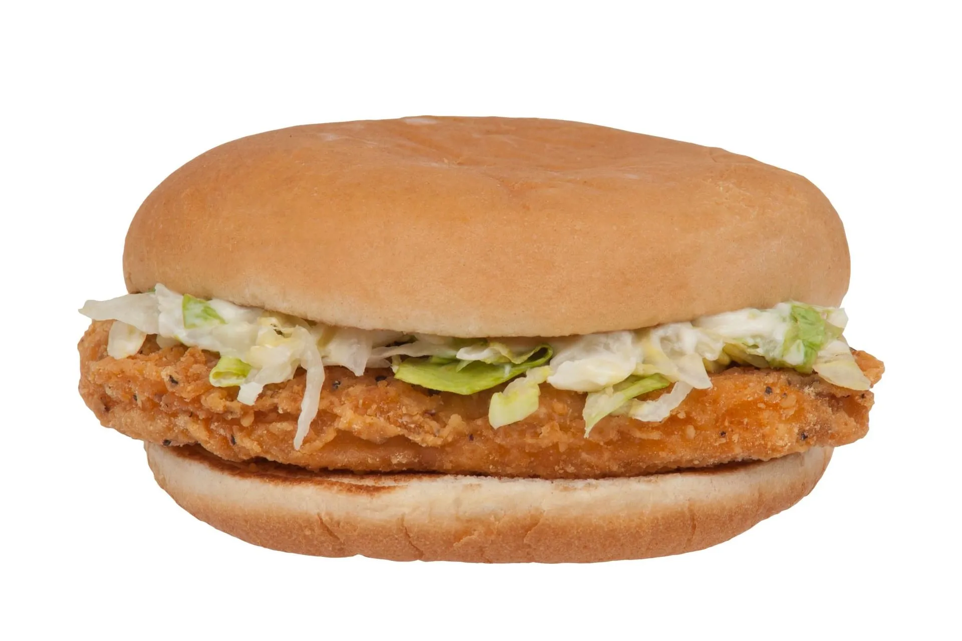 A McChicken on a white background